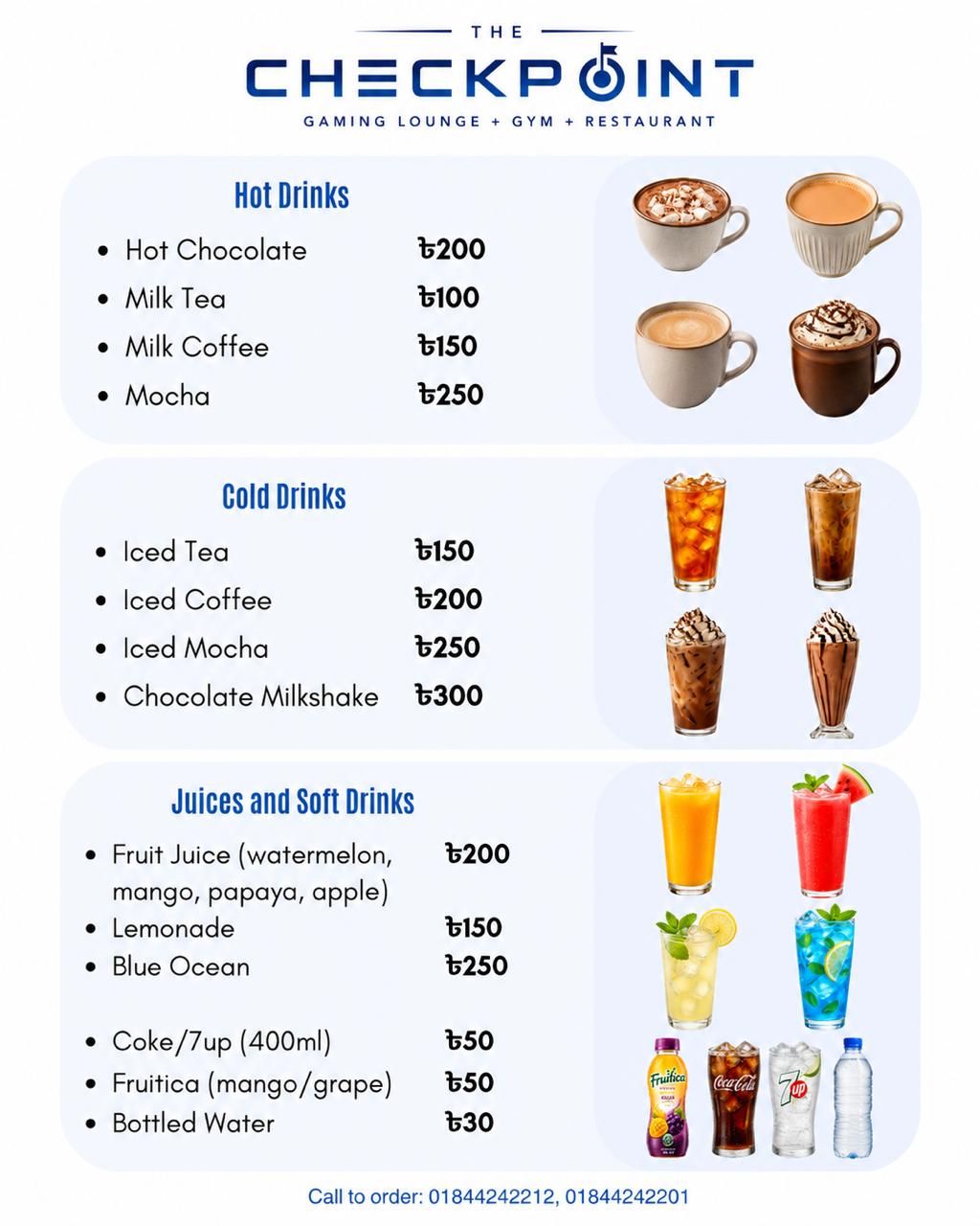 DRINKS menu
